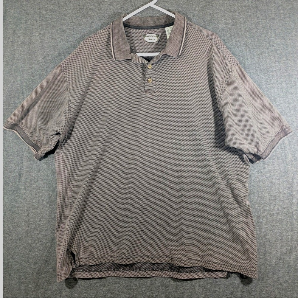 Bungalow‎ Brand Men's Brown 100% Cotton Collared Polo Shirt Size XXL